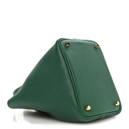 Hermes Taurillon Clemence Swift Eclat Picotin Lock 18 Vert Moyen Vert Peppermint 4 of 13