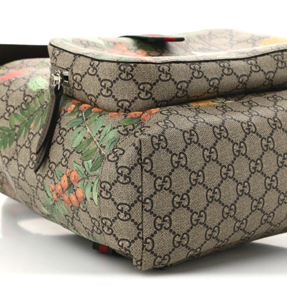 Gucci GG Supreme Monogram Tian Web Single Buckle Backpack Beige Multicolor New Acero 9 of 11