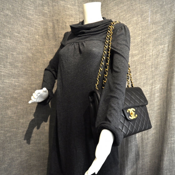 Chanel Lambskin Jumbo Flap Black 2 of 12