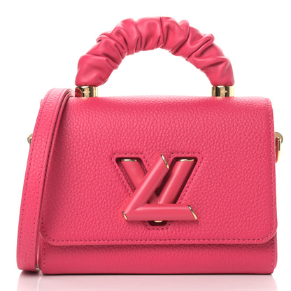 Louis Vuitton Taurillon Smooth Calfskin Scrunchie Twist One Handle PM Pondichery Pink 2 of 8
