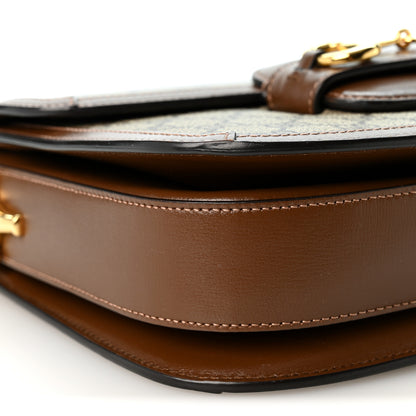 Gucci GG Supreme Monogram Horsebit 1955 Shoulder Bag Beige Brown Sugar 10 of 11