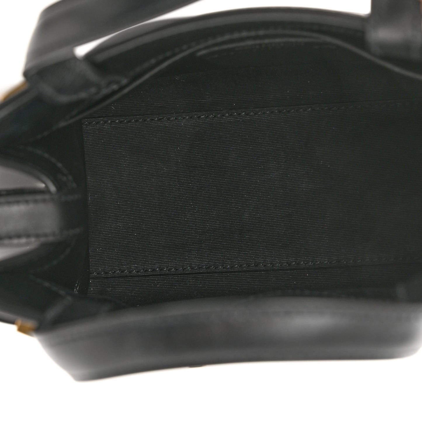 Smooth Calfskin Manhattan Nano Shopper Tote Black