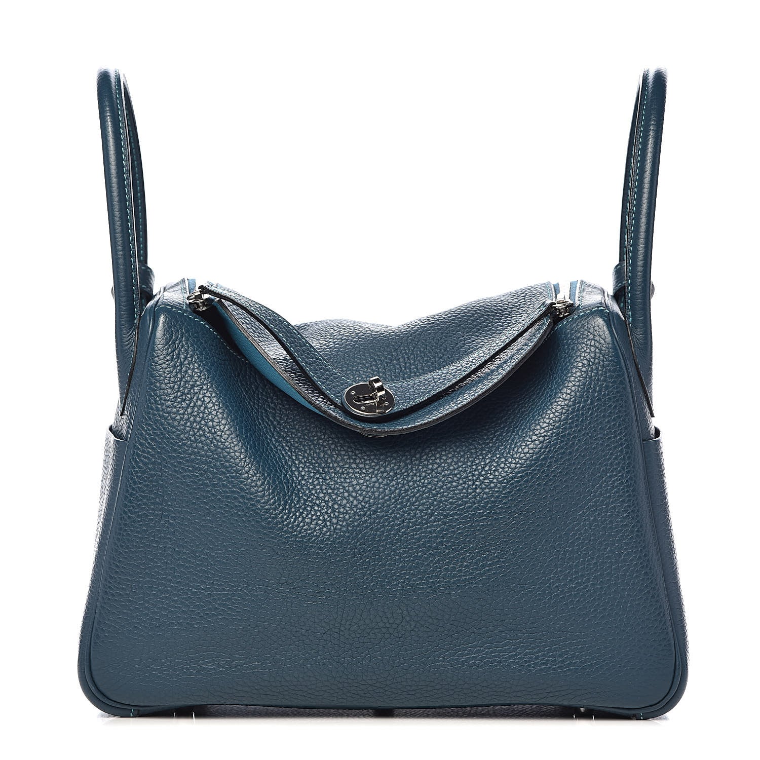 Hermes Taurillon Clemence Lindy 30 Colvert Turquoise 1 of 11