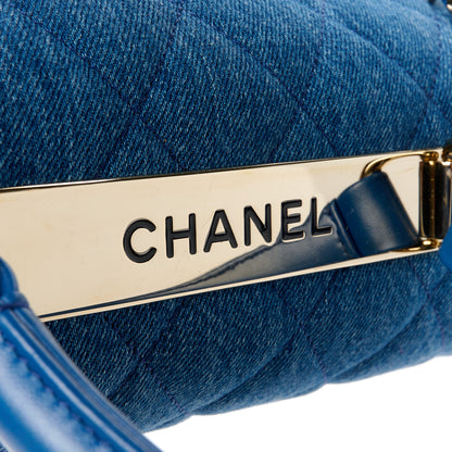 Chanel Denim Quilted Large Trendy CC Flap Dual Handle Bag Blue 9 of 12