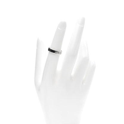 Cartier 18K White Gold Diamond 4mm LOVE Wedding Band Ring 51 5.75 2 of 4