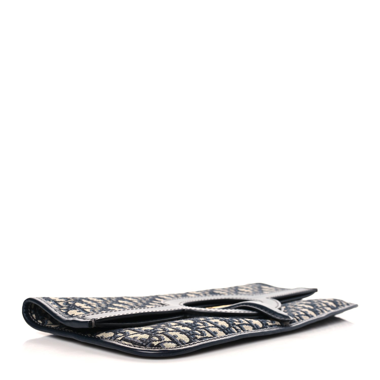 Christian Dior Oblique Fold Over Clutch Blue 5 of 8
