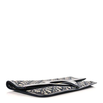 Christian Dior Oblique Fold Over Clutch Blue 5 of 8