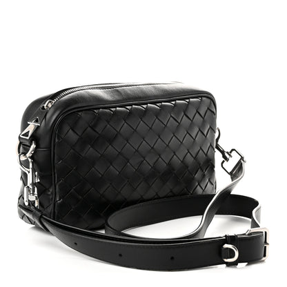 Bottega Veneta Calfskin Intrecciato Small Camera Bag Black 3 of 11