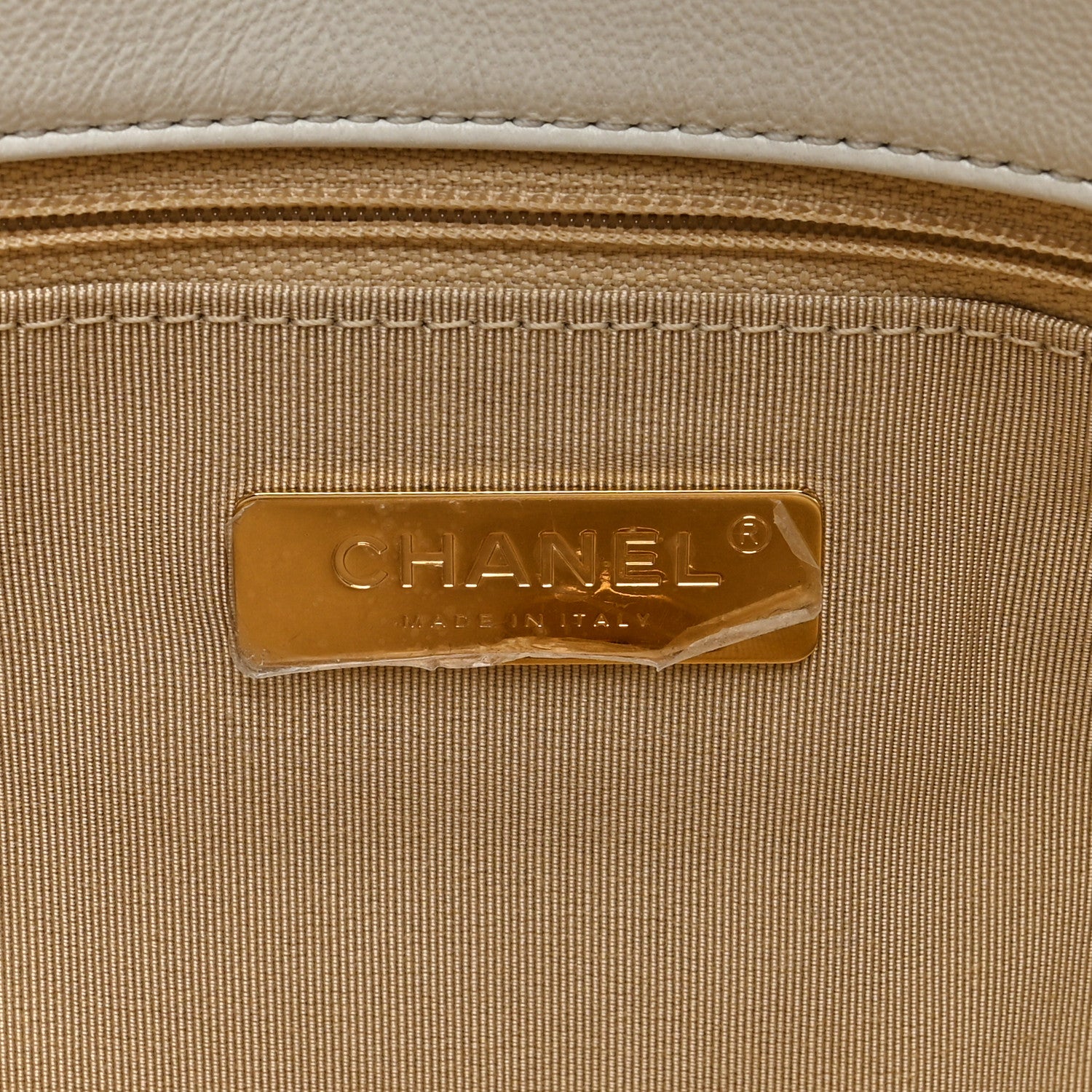 Chanel Goatskin Quilted Large Chanel 19 Flap White 6 of 10
