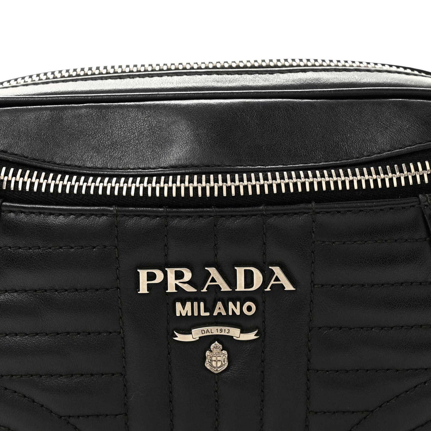 Soft Calfskin Impunture Diagramme Belt Bag Black