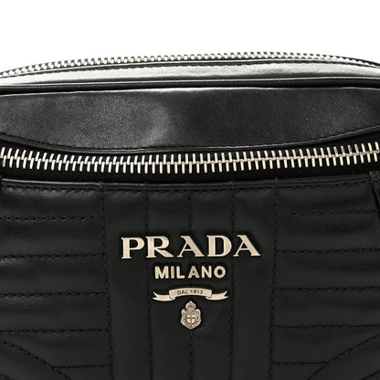 Prada Soft Calfskin Impunture Diagramme Belt Bag Black 7 of 9
