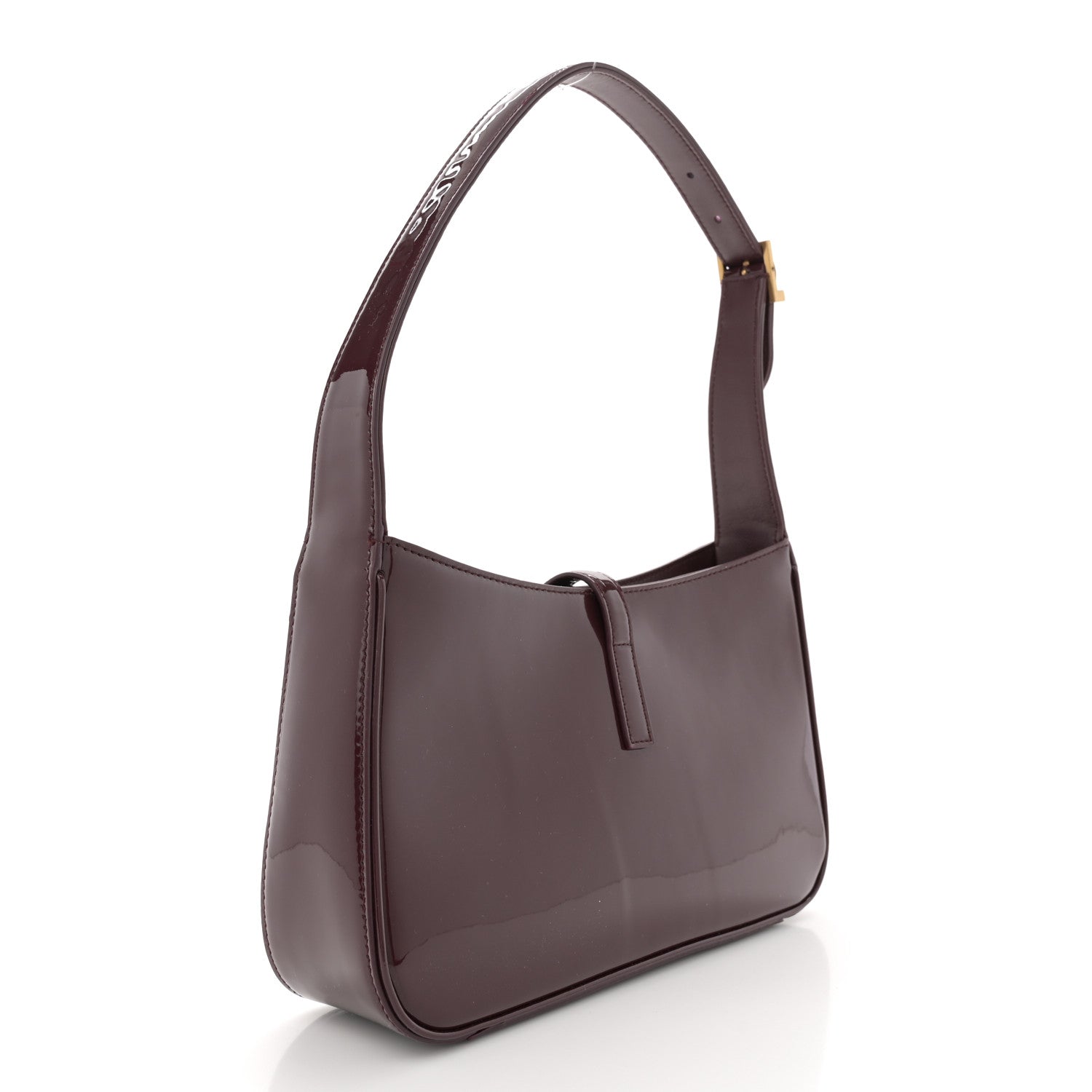 Saint Laurent Patent Le 5 A 7 Hobo Bordeaux 3 of 11