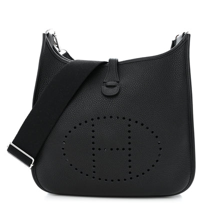 Hermes Taurillon Clemence Evelyne III PM Black 1 of 11