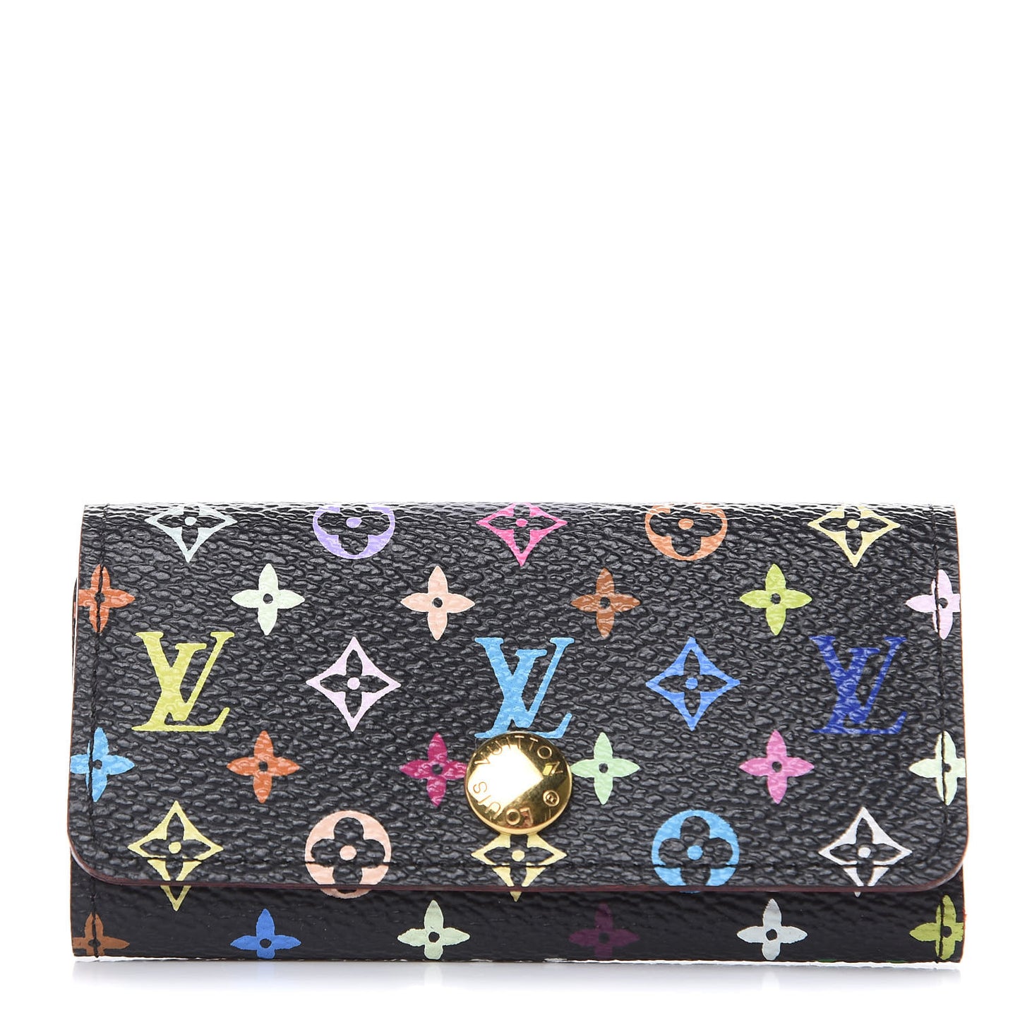 Monogram Multicolor Multicles 4 Key Holder Black Grenade