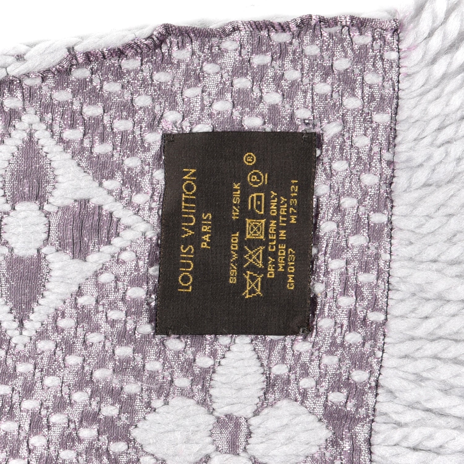 Louis Vuitton Wool Silk Logomania Duo Scarf 4 of 4