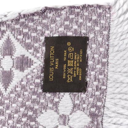 Louis Vuitton Wool Silk Logomania Duo Scarf 4 of 4