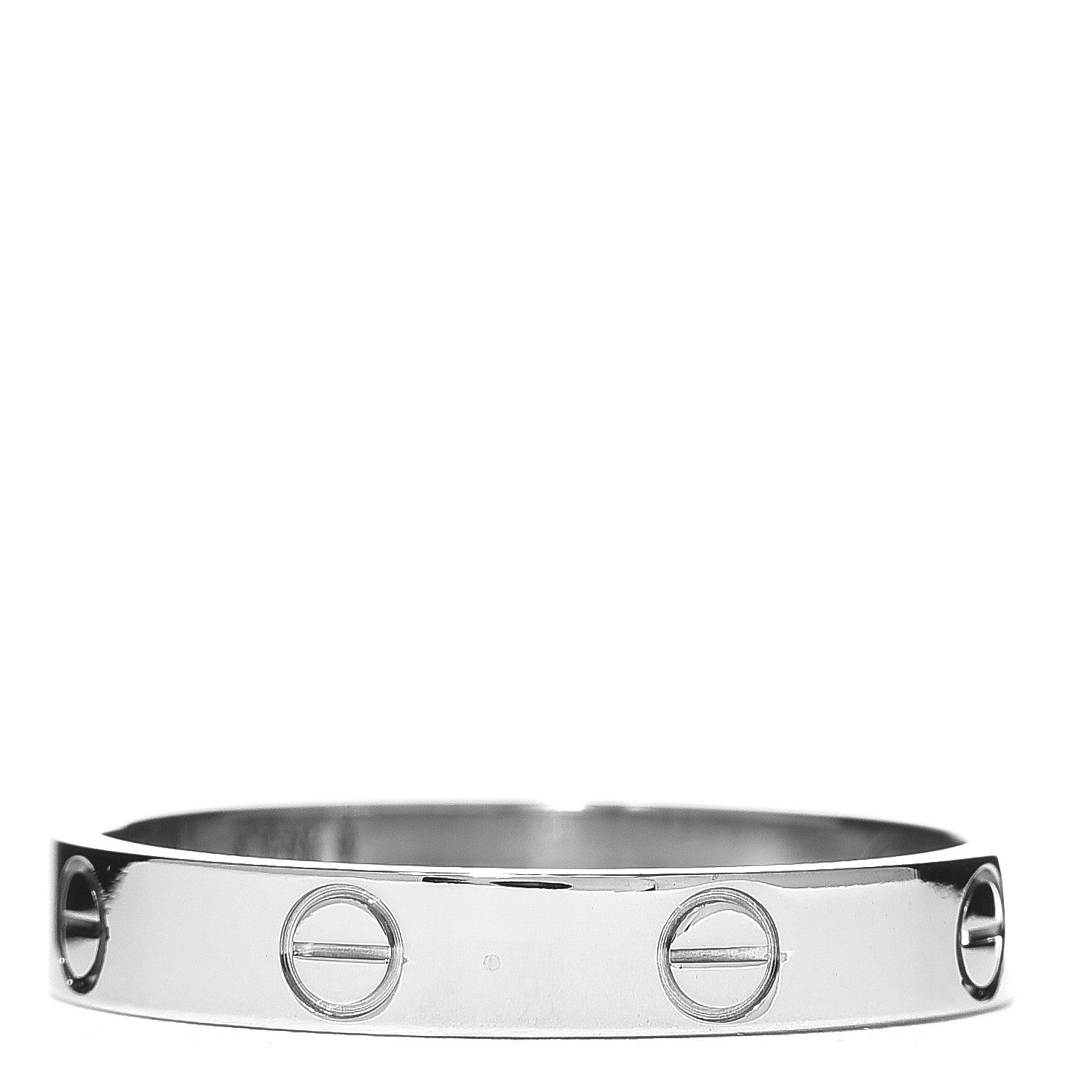Cartier 18K White Gold 3.5mm LOVE Wedding Band Ring 60 9 3 of 4