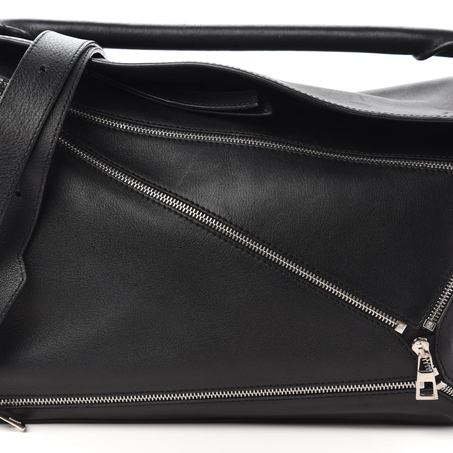 Loewe Calfskin Zipper Puzzle Bag Black 9 of 9