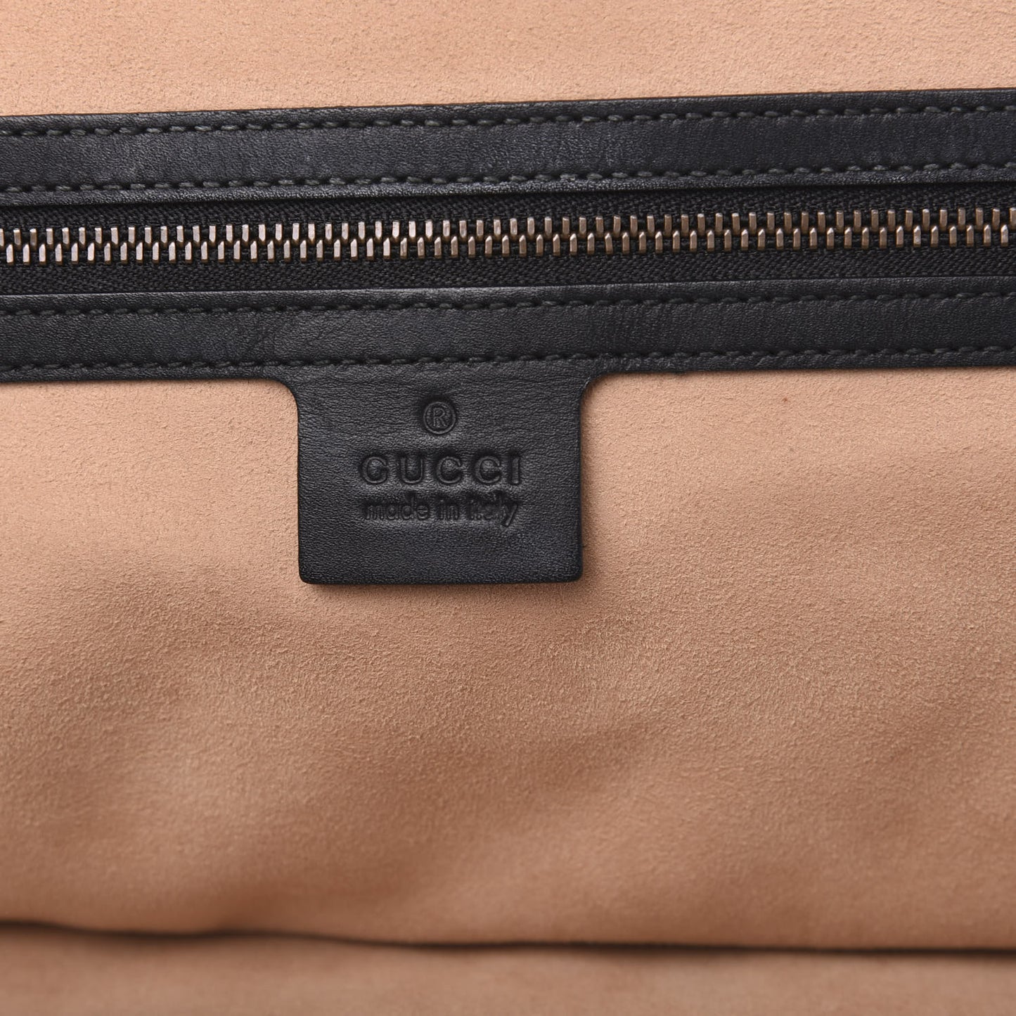 Suede Ophidia Large Re(Belle) Top Handle Bag Nocciola Black