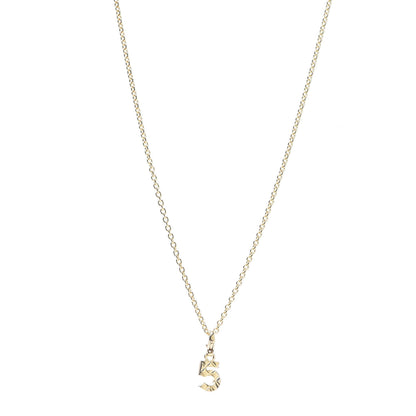 Chanel 18K Yellow Gold Quilted No.5 Charm Pendant Necklace 1 of 5