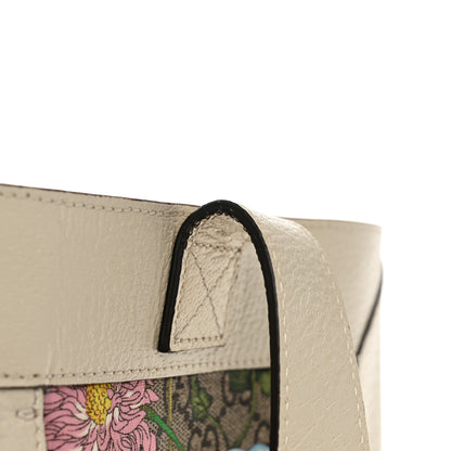 Gucci GG Supreme Monogram Flora Web Ophidia Vertical Shopping Tote White 17 of 18