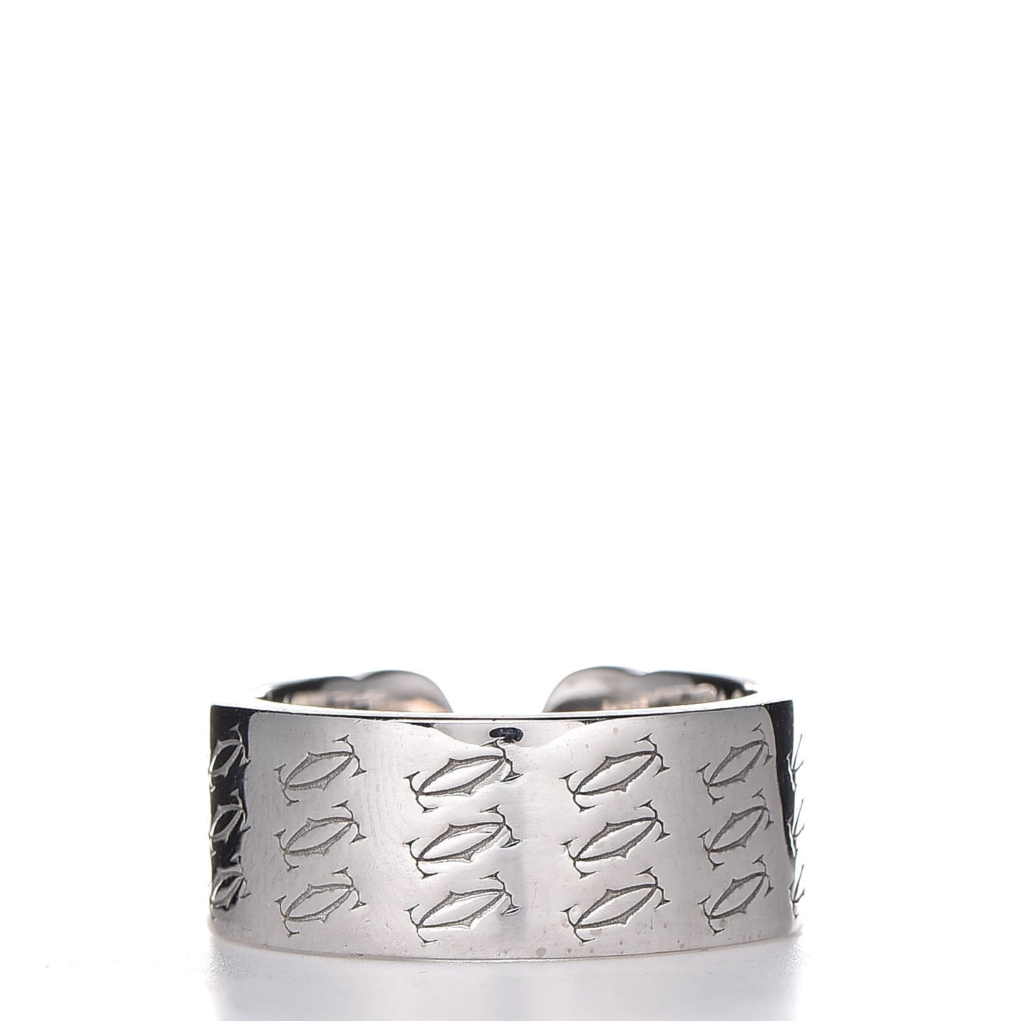 18K White Gold C De Christmas Ring 50 5.25
