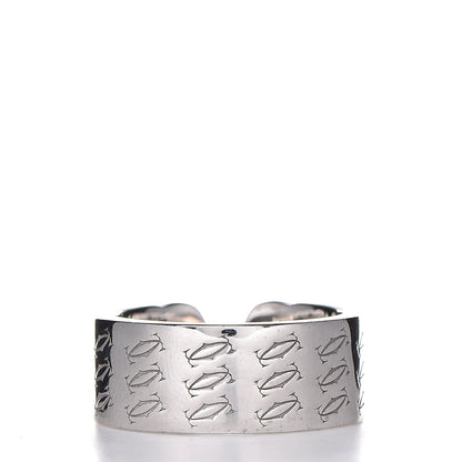 Cartier 18K White Gold C De Christmas Ring 50 5.25 3 of 5