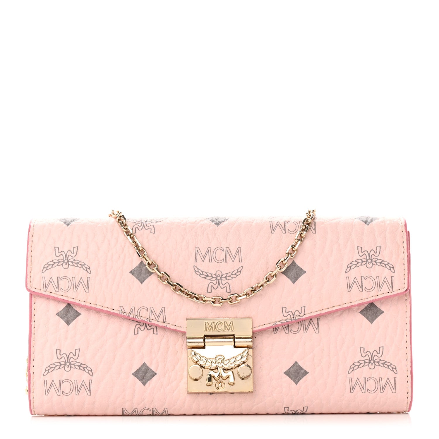 MCM Visetos Large Patricia Wallet On Chain Soft Pink 1 of 11