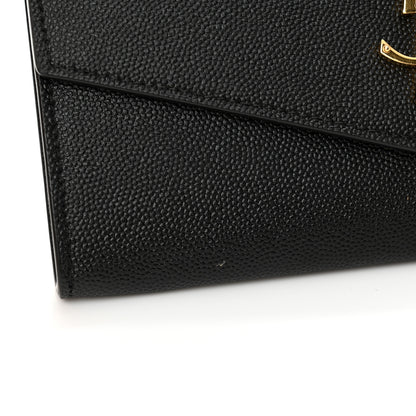 Saint Laurent Grain de Poudre Uptown Chain Wallet Black 12 of 12