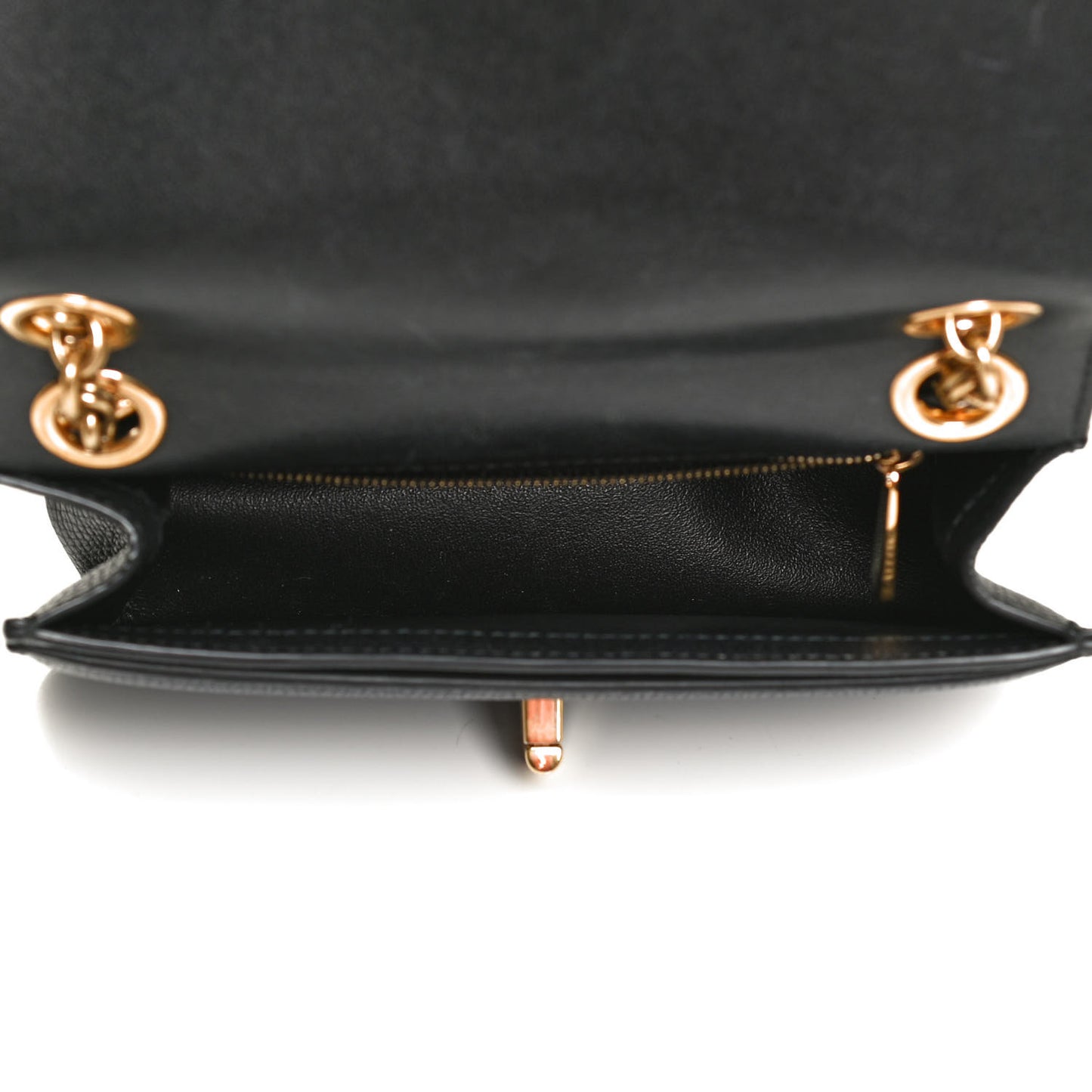 Calfskin Gancini Small Flap Bag Black