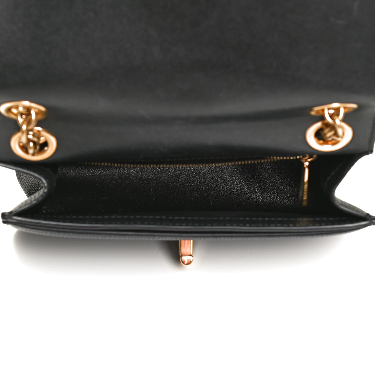 Salvatore Ferragamo Calfskin Gancini Small Flap Bag Black 5 of 9