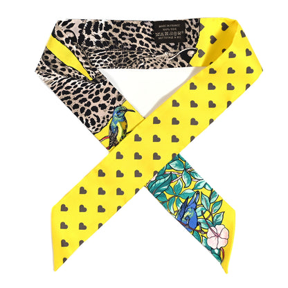 Hermes Silk Jungle Love Love Twilly Jaune Vif Canard 1 of 4