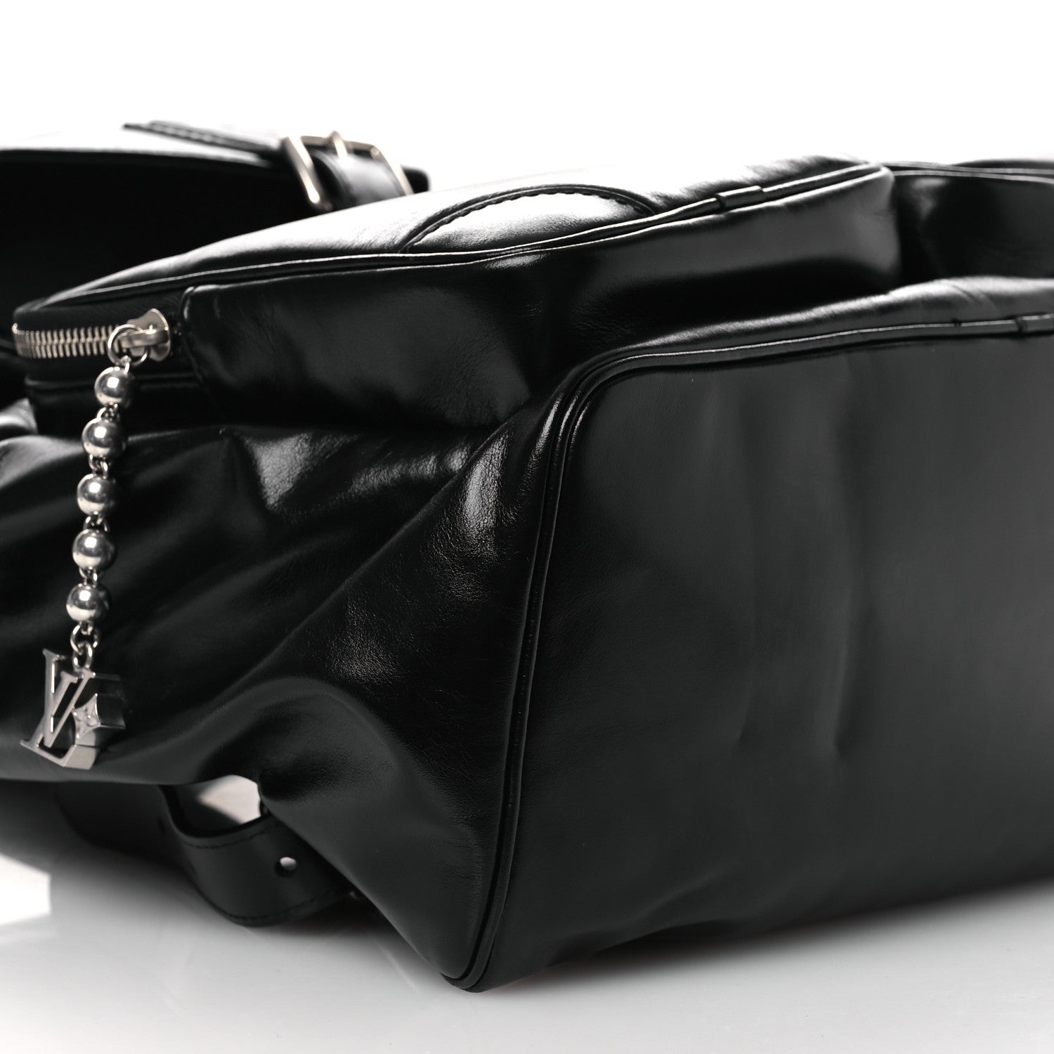Louis Vuitton Shiny Calfskin Montsouris Cargo Backpack Black 8 of 10