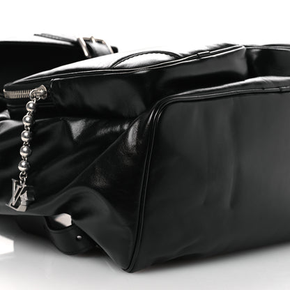 Louis Vuitton Shiny Calfskin Montsouris Cargo Backpack Black 8 of 10
