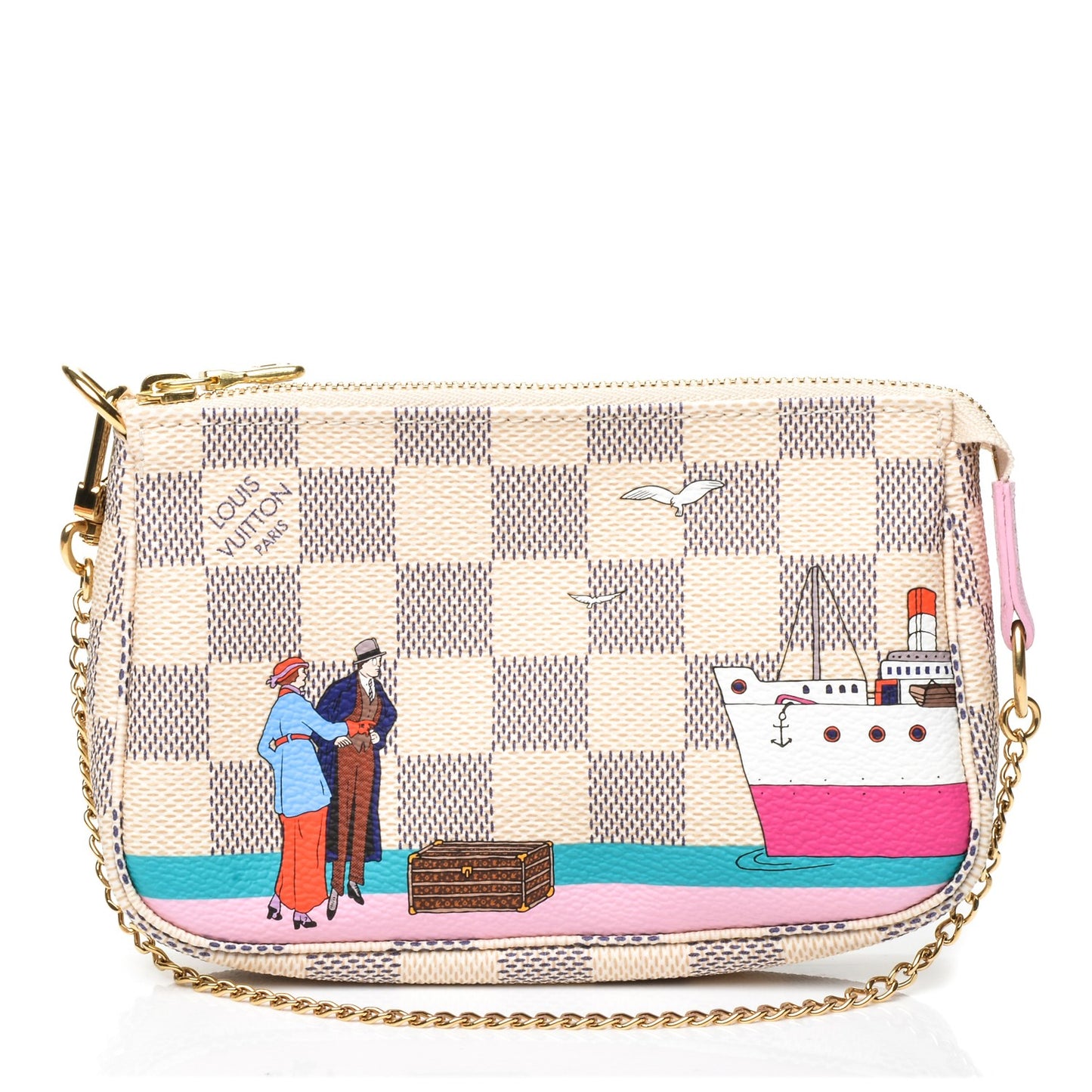 Damier Azur 2016 Christmas Animation Mini Pochette Accessories
