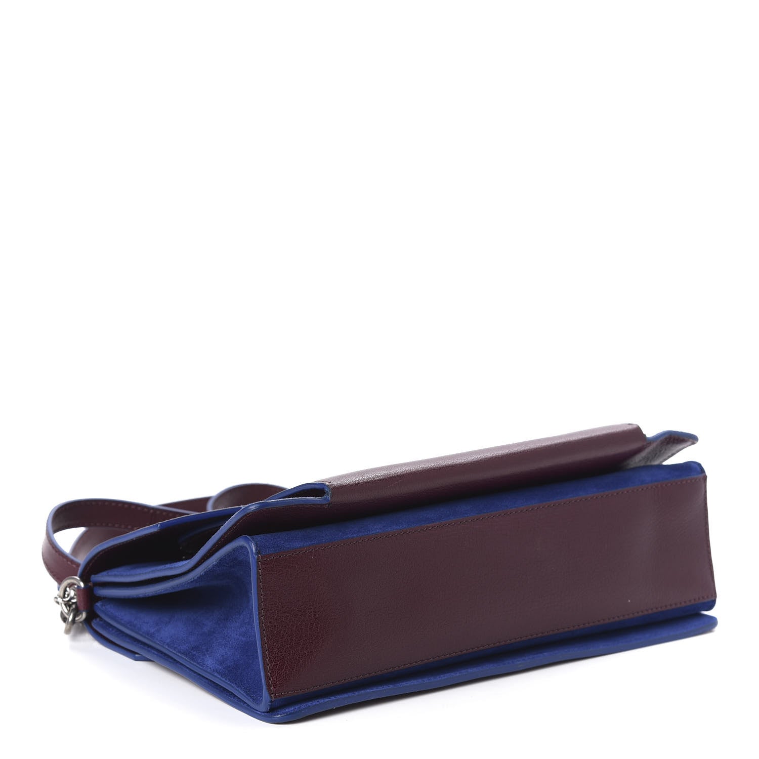 Givenchy Goatskin Suede Medium GV3 Shoulder Bag Aubergine Blue 4 of 9