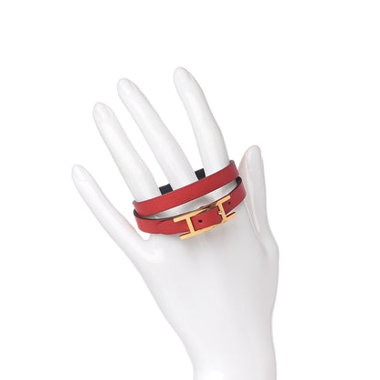 Hermes Swift Behapi Double Tour Bracelet T2 Rouge De Coeur Bleu Indigo 2 of 5