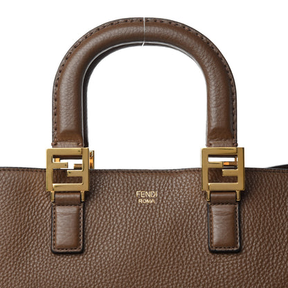 Fendi Cuoio Romano Selleria Medium FF Tote Brown 10 of 10