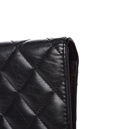 Chanel Aged Calfskin Quilted Reissue Yen Wallet Black 9 of 13