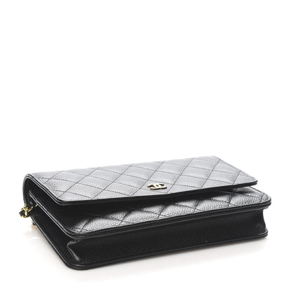 Chanel Caviar Quilted Wallet On Chain WOC Black 4 of 11