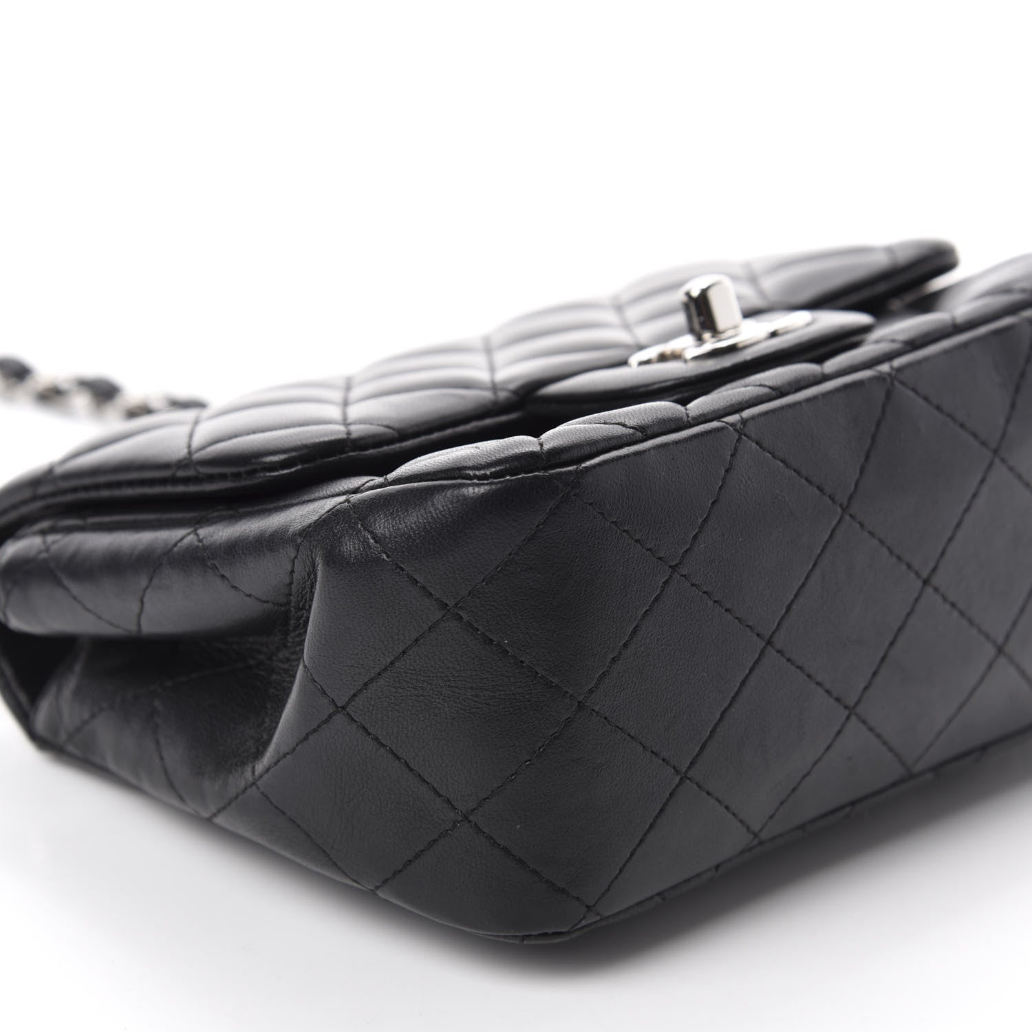 Chanel Lambskin Quilted Mini Square Flap Black 6 of 12