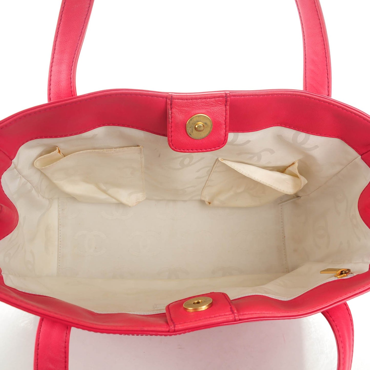 Patent CC Logo Tote Dark Pink