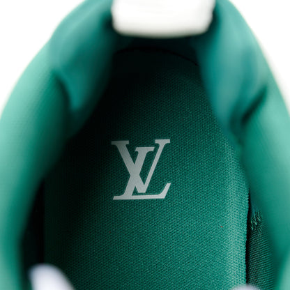 Louis Vuitton Calfskin Mens LV Trainer 2 Sneaker 7.5 White Green 7 of 9
