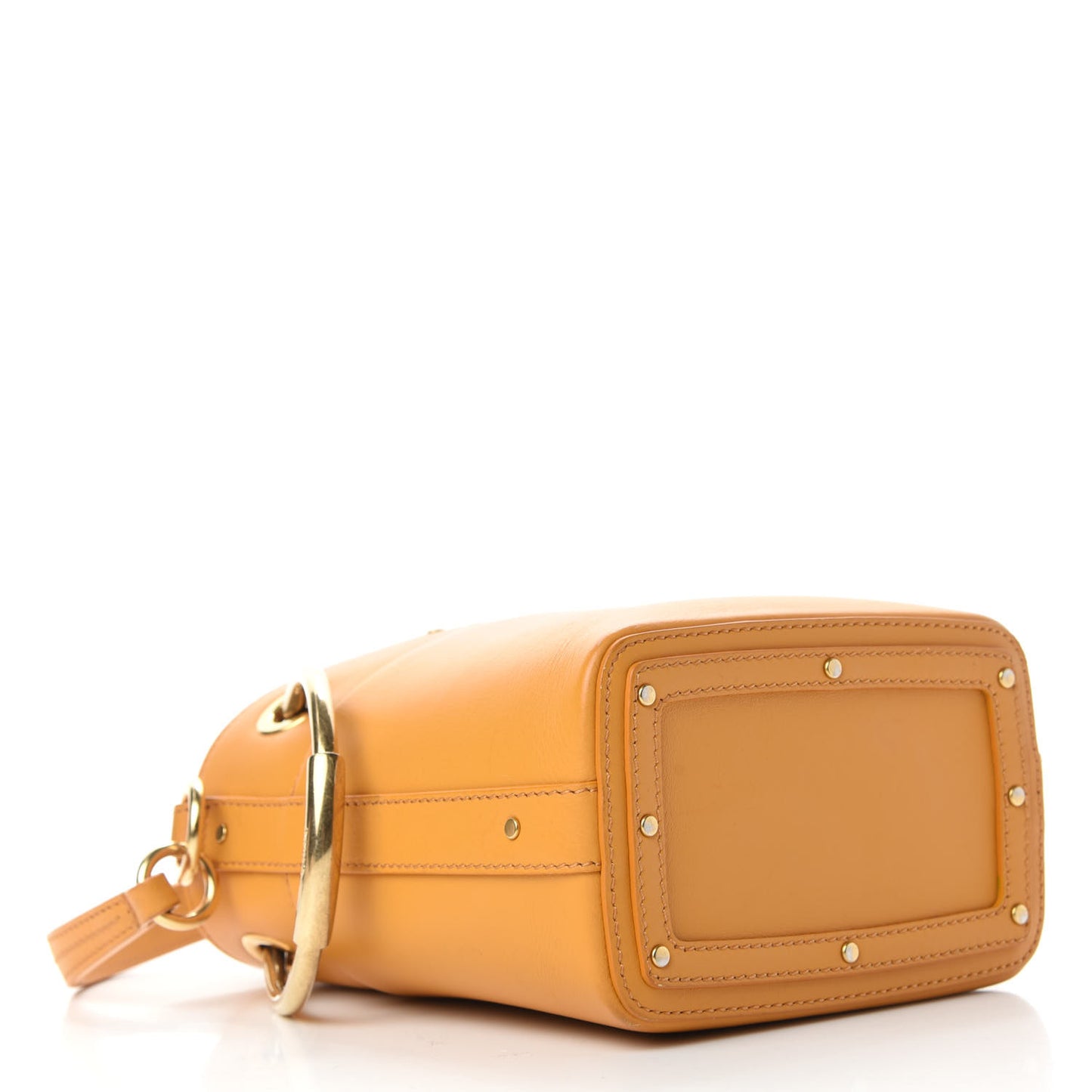 Smooth Calfskin Mini Roy Bucket Bag Burning Camel