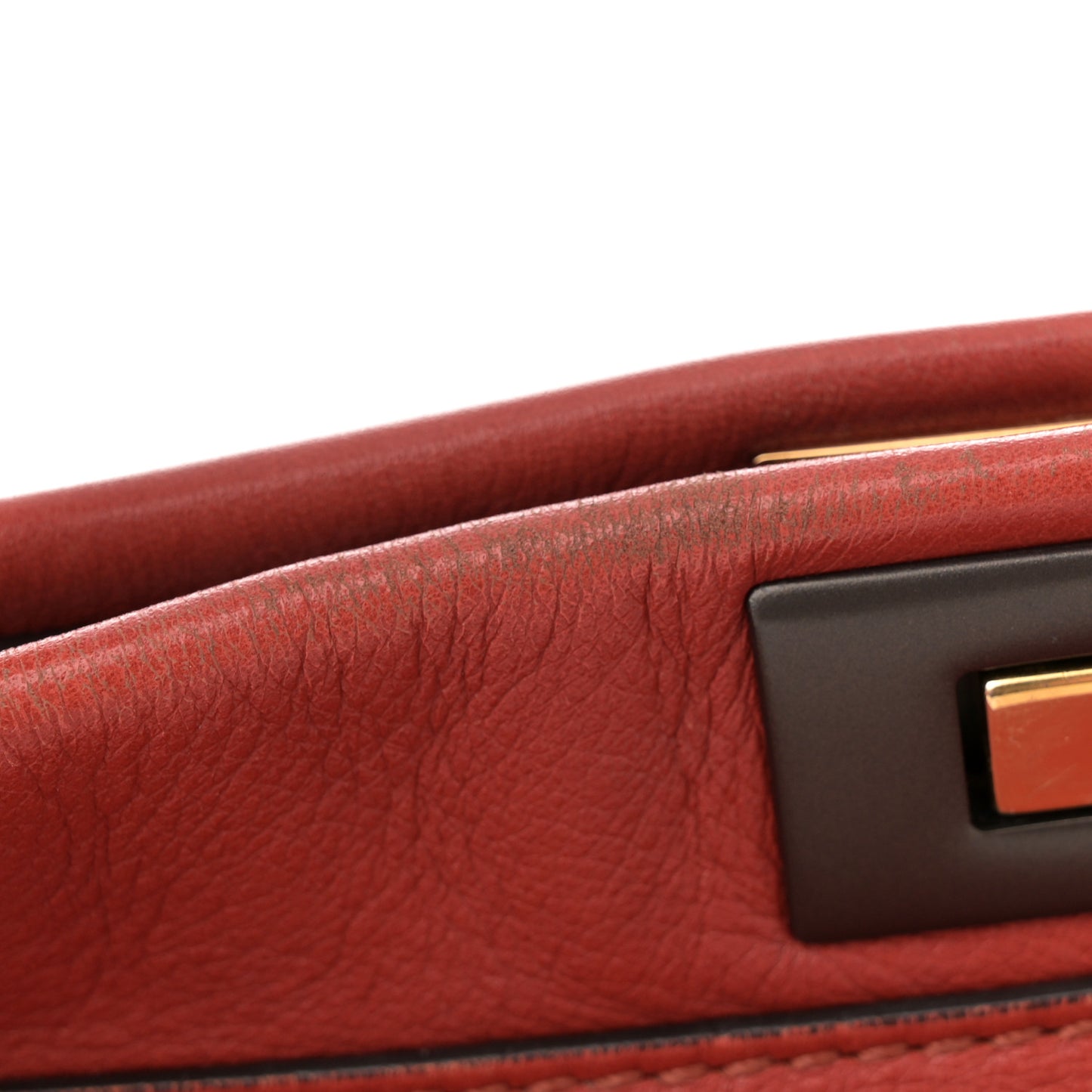 Vitello Suede Large Peekaboo Iconic Satchel Terra di Siena