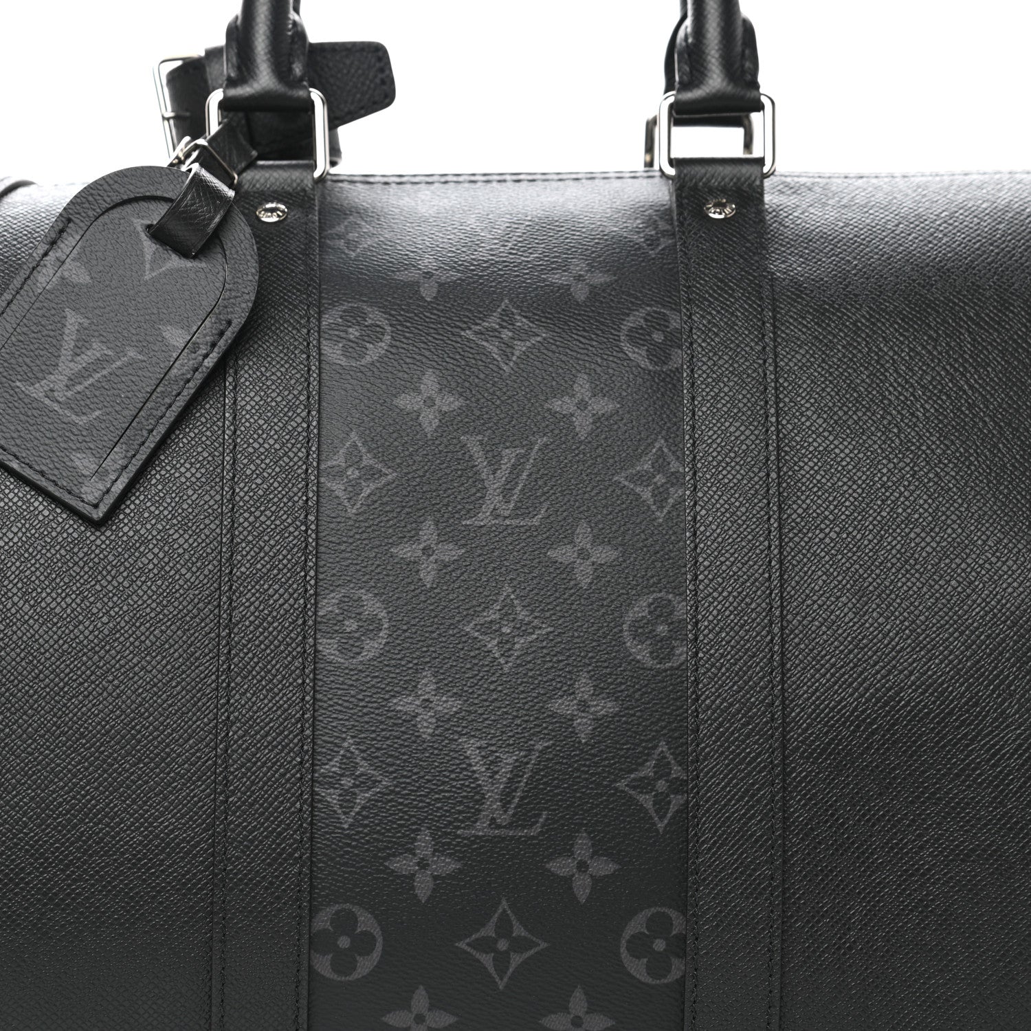 Louis Vuitton Taiga Monogram Eclipse Keepall Bandouliere 50 Black 7 of 10