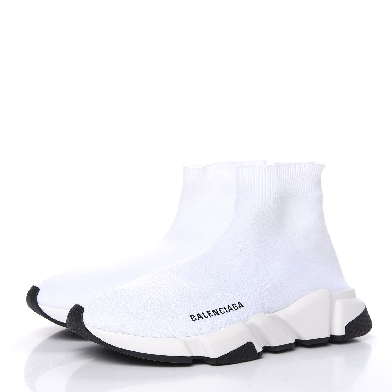 Balenciaga Neoprene Knit Womens Speed Sneakers 41 White 3 of 9