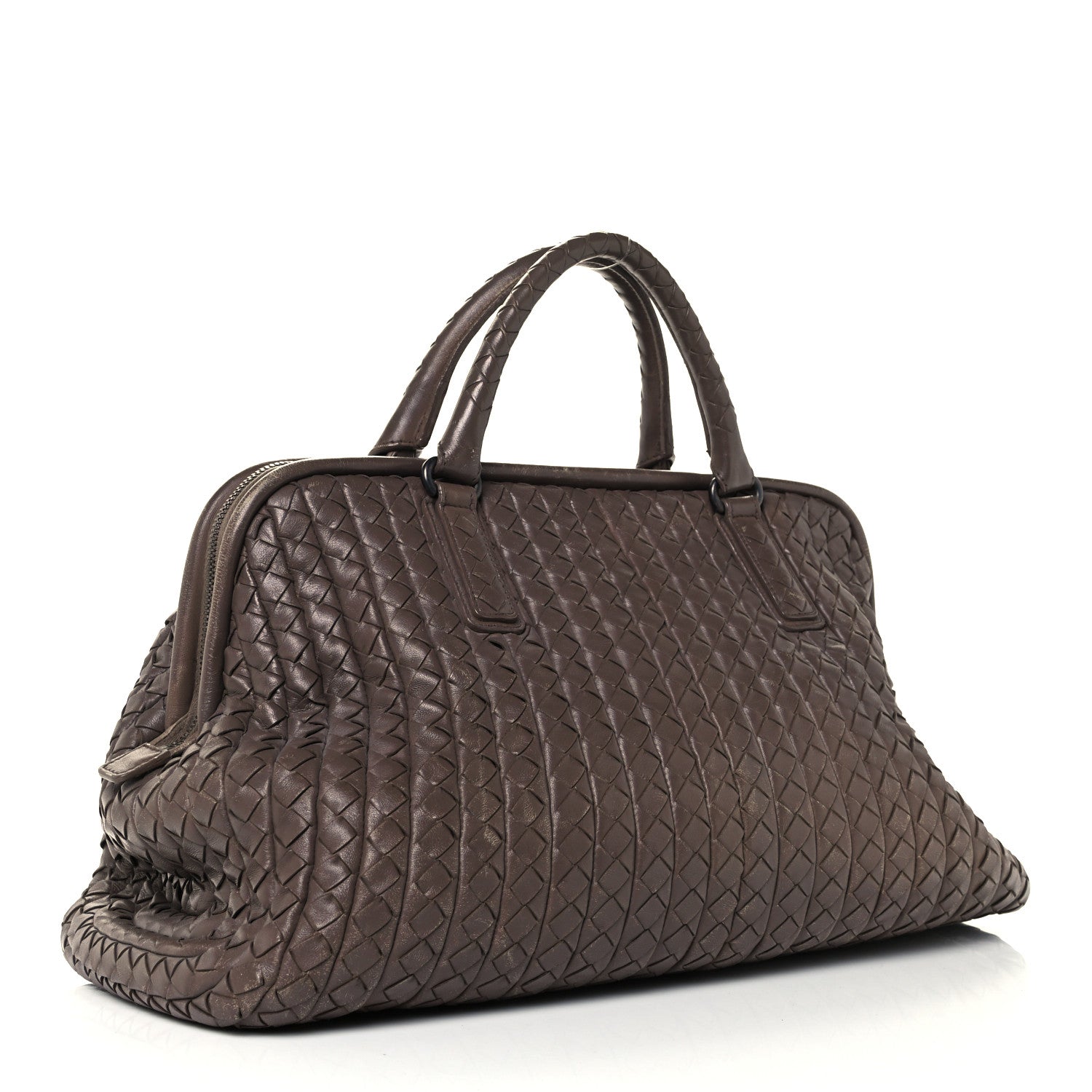 Bottega Veneta Nappa Intrecciato New Bond Satchel Ebano 2 of 11