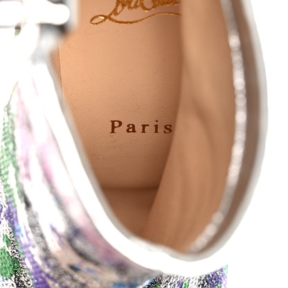 Christian Louboutin Paillette Splash So Kate Booty 85 Ankle Boots 37.5 Silver Multicolor 8 of 11