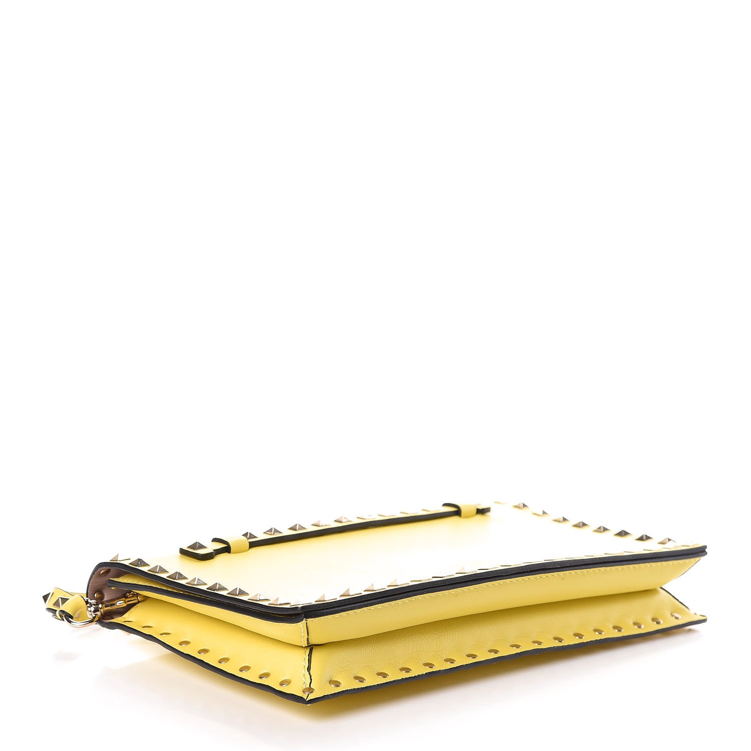 Valentino Garavani Nappa Rockstud Wristlet Clutch Naples Yellow 4 of 10